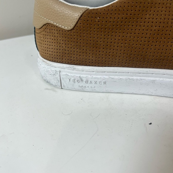Ted Baker 10.5 Full Suede Leather Performance Oxford Shoe Sneaker Brown - Picture 5 of 12